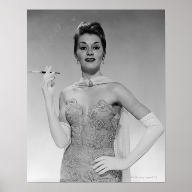 Poster Femme en robe (Devant)