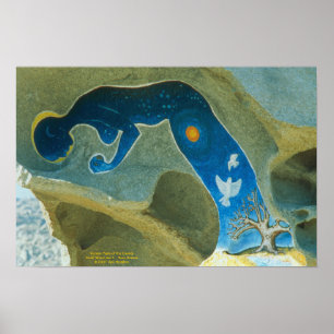 Poster Femme faite du cosmos/d'affiche