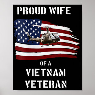 Poster Femme Fier Épouse D'Un Vétéran Viêt Nam T-Shirt V-