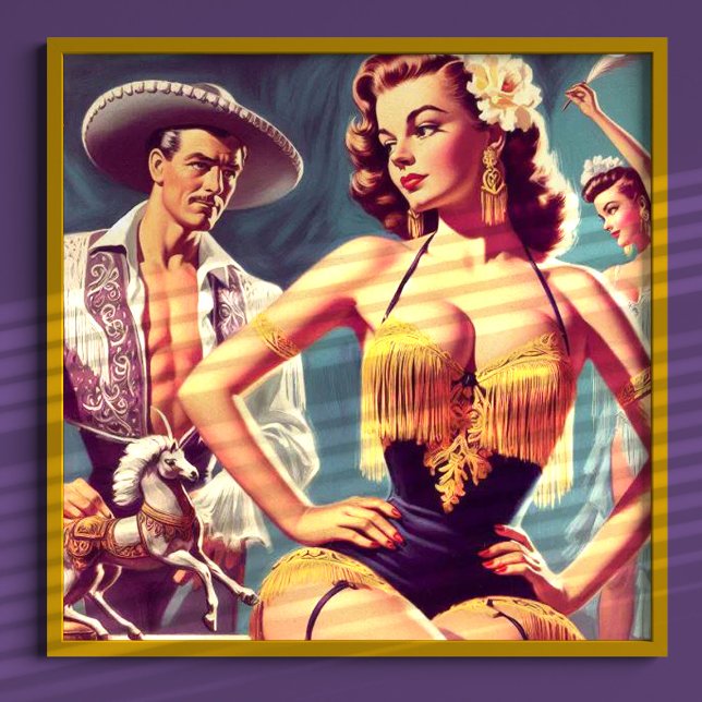 Poster Femme flamenco vintage (Créateur téléchargé)