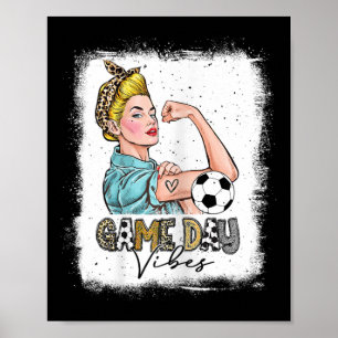Poster Femme Football Jour de Match Vibes Maman de Footba