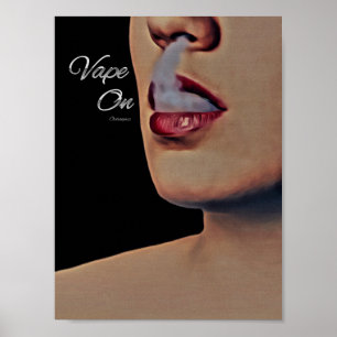 Poster Femme Fumer Vape Sur L'Affiche