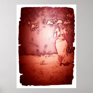 Poster Femme gitane vintage