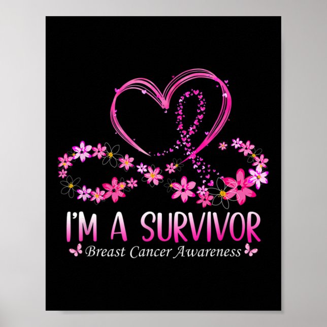 Poster Femme I'm A Survivor Cancer du sein Sensibilisatio (Devant)