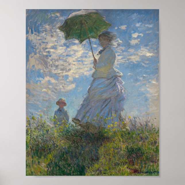 Poster Femme impressionniste française avec le Monet Para (Devant)