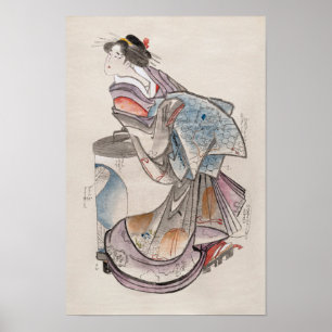 Poster Femme japonaise de l'Album de croquis 19e siècle