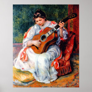 Poster Femme jouant de la guitare de Pierre Renoir