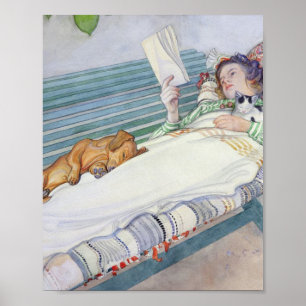 Poster Femme Mentionnée Sur Un Banc En 1913 Par Carl Lar
