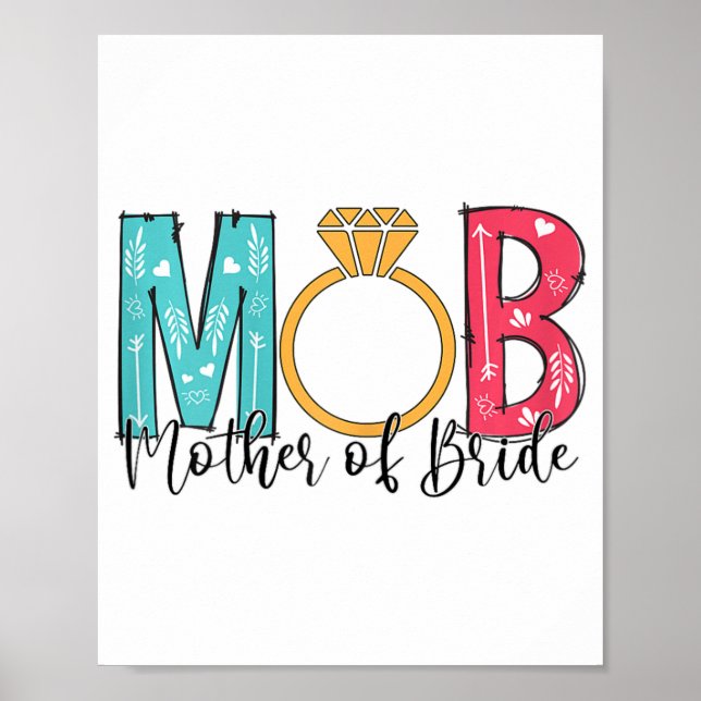 Poster Femme mère de la mariée Mob Mog enterrement de vie (Devant)