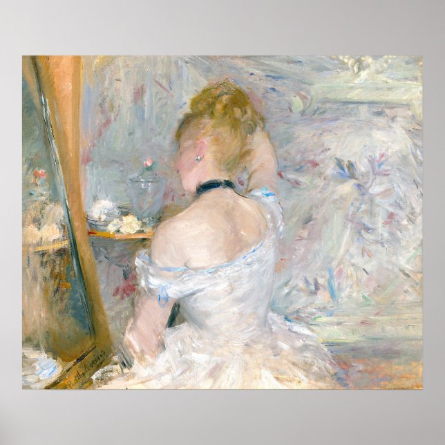 Poster Femme morisot à sa Toilette Impressionniste França (Devant)