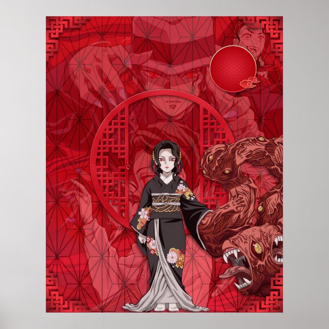 Poster Femme Muzan Kibutsuji (Devant)