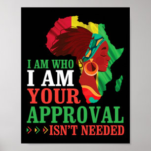 Poster Femme Noire Africaine Je Suis Qui Je Suis Votre Ap
