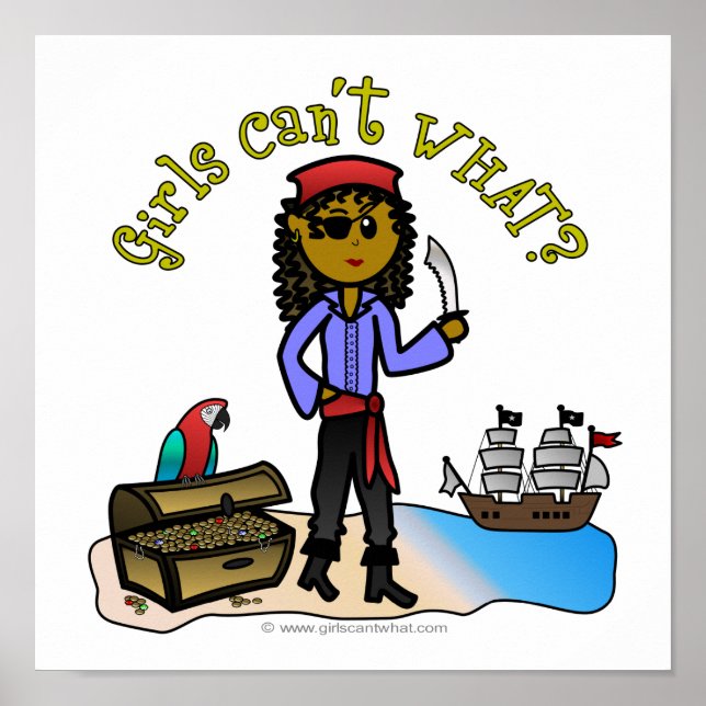 Poster Femme noire Pirate (Devant)