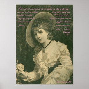 Poster Femme parfaite—Citation victorienne