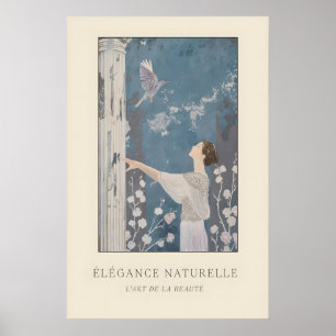 Poster Femme Parisienne & Art Print Oiseau Romantique Fra