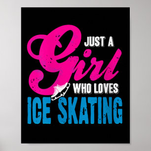 Poster Femme Patineuse De Glace Qui Glisse Avec Grace Et
