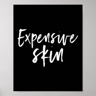 Poster Femme Peau Chère - Tee-shirt Cadeau Drôle Encré V-