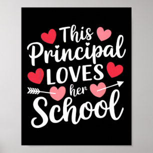 Poster Femme Principale Saint-Valentin Directeur d'école