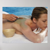 Femme recevant un traitement spa, vue latérale, fe