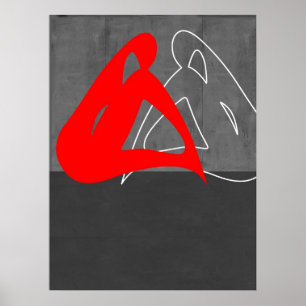 Poster Femme rouge