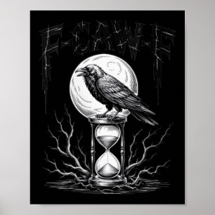 Poster Femme Sombre gothique F-caw-f Black Crow Moon Soky