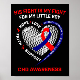 Poster Femme Son Combat Petit Garçon Fils Sensibilisation