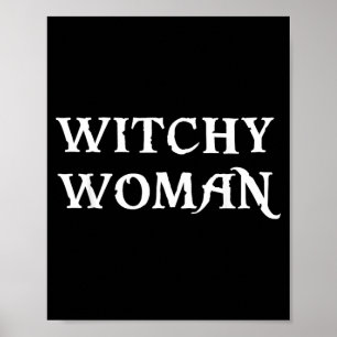 Poster Femme Sorcière Halloween Sorcière Drôle