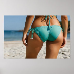 Poster Femme sur la plage