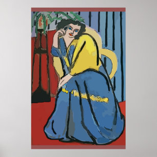 Poster Femme sur téléphone portable Abstrait 5
