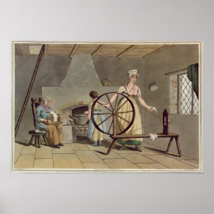 Poster Femme tournant, du 'costume de Yorkshire