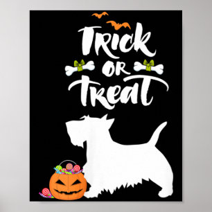 Poster Femme Trick Or Treat Scottie Terrier Écossais Chie