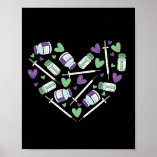 Poster Femme Valentine Infirmière Injectrice Commerçante