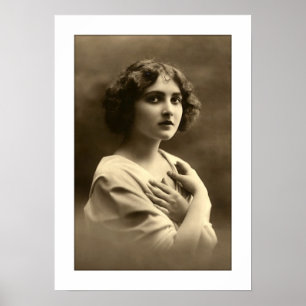 Poster femme victorienne bras croisés