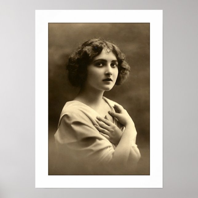 Poster femme victorienne bras croisés (Devant)