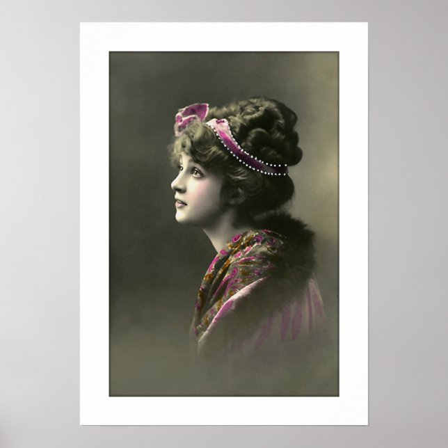 Poster femme victorienne expression d'espoir (Devant)