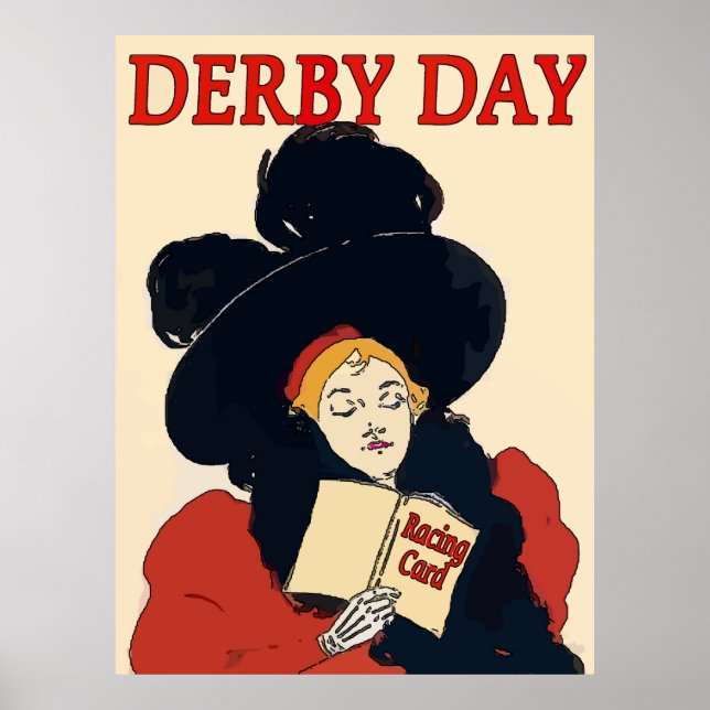 Poster Femme Vintage Derby Day (Devant)