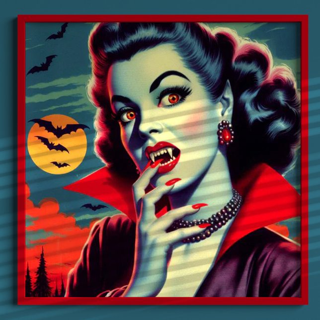 Poster Femme vintage Vampire (Créateur téléchargé)