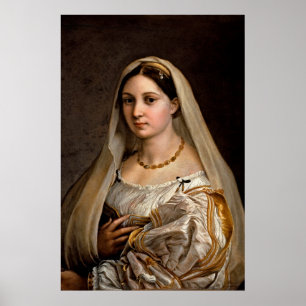 Poster Femme voilée La Donna Velata Raphael Santi