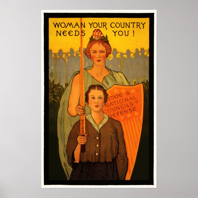 Poster FEMME ! Votre Pays A Besoin De Vous ! Recrutement  (Devant)