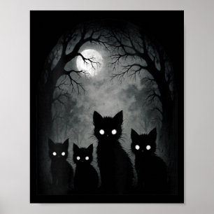 Poster Femme Y Mignons Chatons Chats Alt Goth Nge Horreur