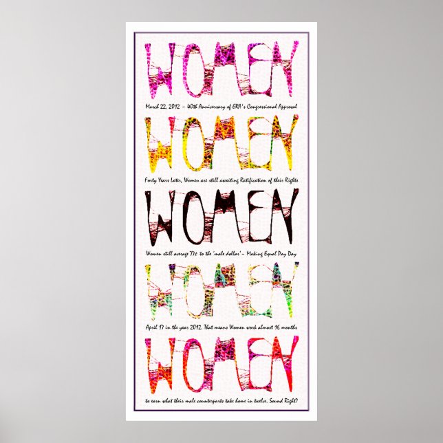 Poster FEMMES 2012 - 40e Ere / Jour de l'égalité salarial (Devant)