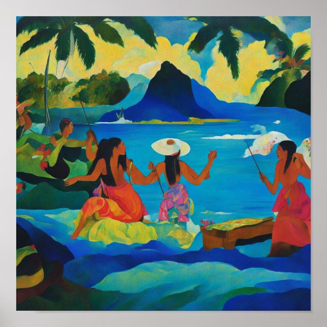 Poster Femmes à Tahiti (Devant)