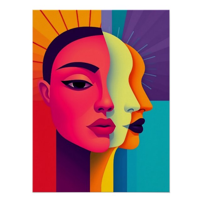 Poster Femmes abstraites (Devant)