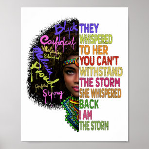 Poster Femmes Africaines Je Suis La Tempête Histoire Noir