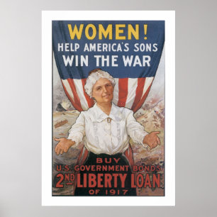 Poster Femmes ! Aider les fils américains