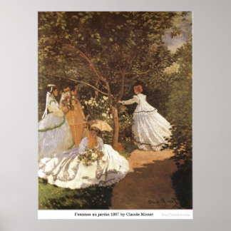 Poster Femmes au jardin 1867 par Claude Monet