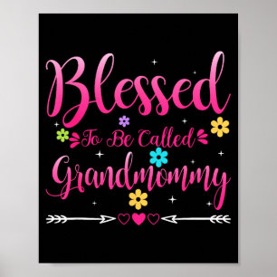 Poster Femmes bénies d'être appelées grand-maman coeur