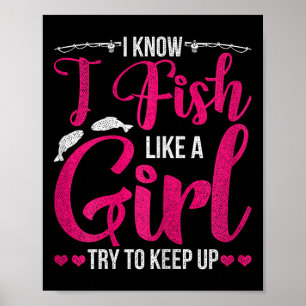 Poster Femmes Chemise De Pêche Pour Filles Poisson B Pêch