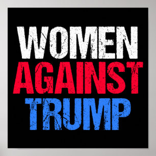 Poster Femmes contre Trump 2024 Élections noir