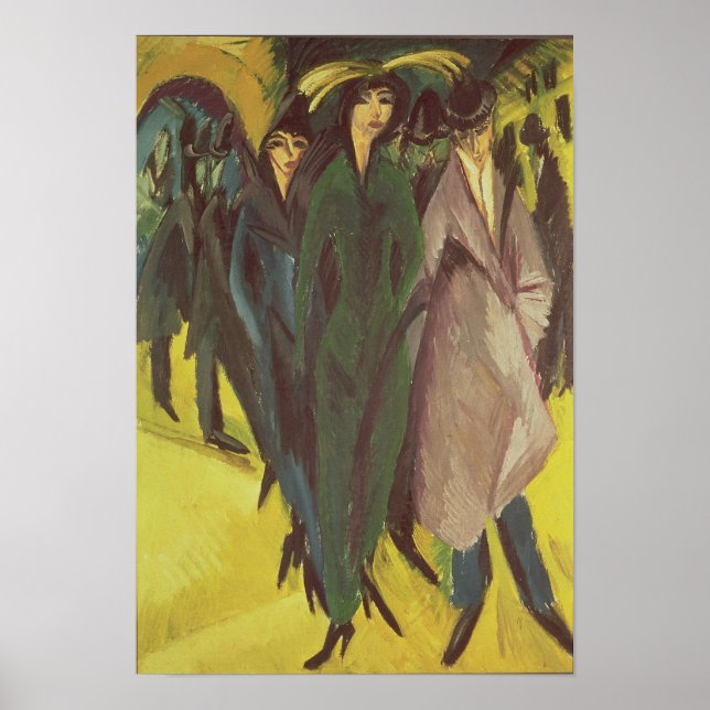 Poster Femmes dans la rue, 1915 (Devant)